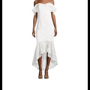 Shoshanna Midnight Vanowen Lace Dress Size 4 WHITE